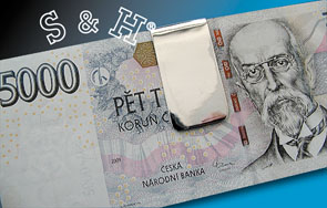 Spona na peníze - hladká - větší