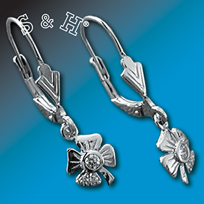 Stříbrné náušnice - čtyřlístek